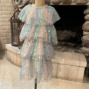 Lola & The Boys flutter sleeve dress